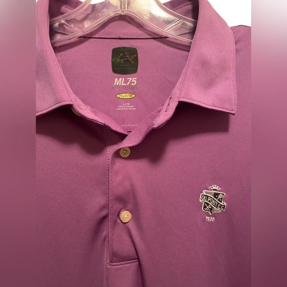 Greg Norman ML75 MicroLux‎ golf polo. Dupont Country Club. Size large